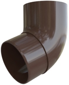 Колено трубы 67° ПВХ, цвет Коричневый, фотография 1