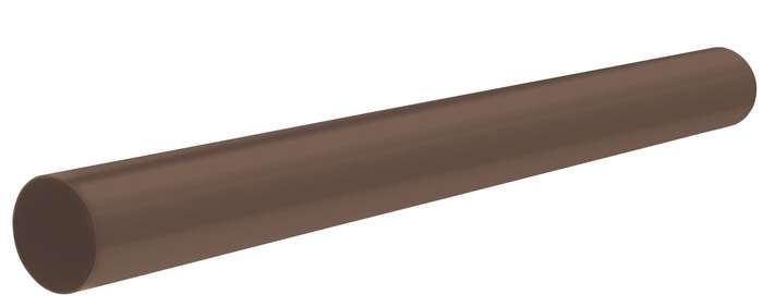 Труба водосточная ПВХ, цвет коричневый, длина 3м, диаметр 74 мм