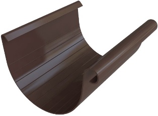 Жёлоб водосточный ПВХ, цвет коричнево-белый, длина 4м, диаметр 125 мм
