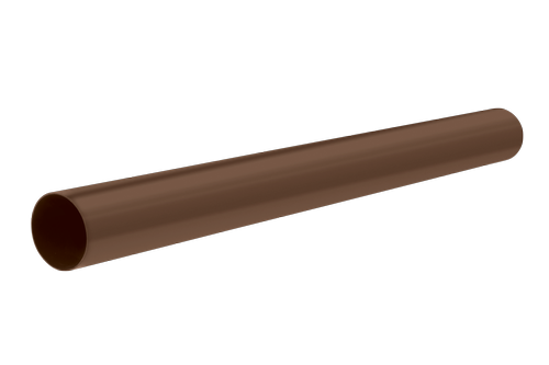 Труба водосточная с муфтой ПВХ, цвет Коричневый, арт. 6835, фотография 1