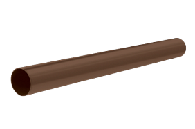 Труба водосточная с муфтой ПВХ, цвет Коричневый, арт. 6835