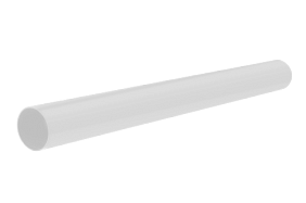 Труба водосточная с муфтой ПВХ, цвет Белый