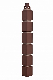 Наружный угол кирпич клинкерный МАЛЫЙ (коричневый) 0,46х0,048м