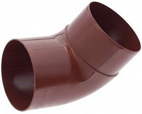 Колено трубы 67° ПВХ, цвет Графит